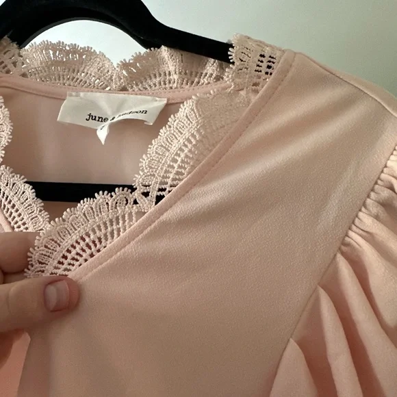 June&Hudson Pink Peach Blouse - Picture 3 of 6